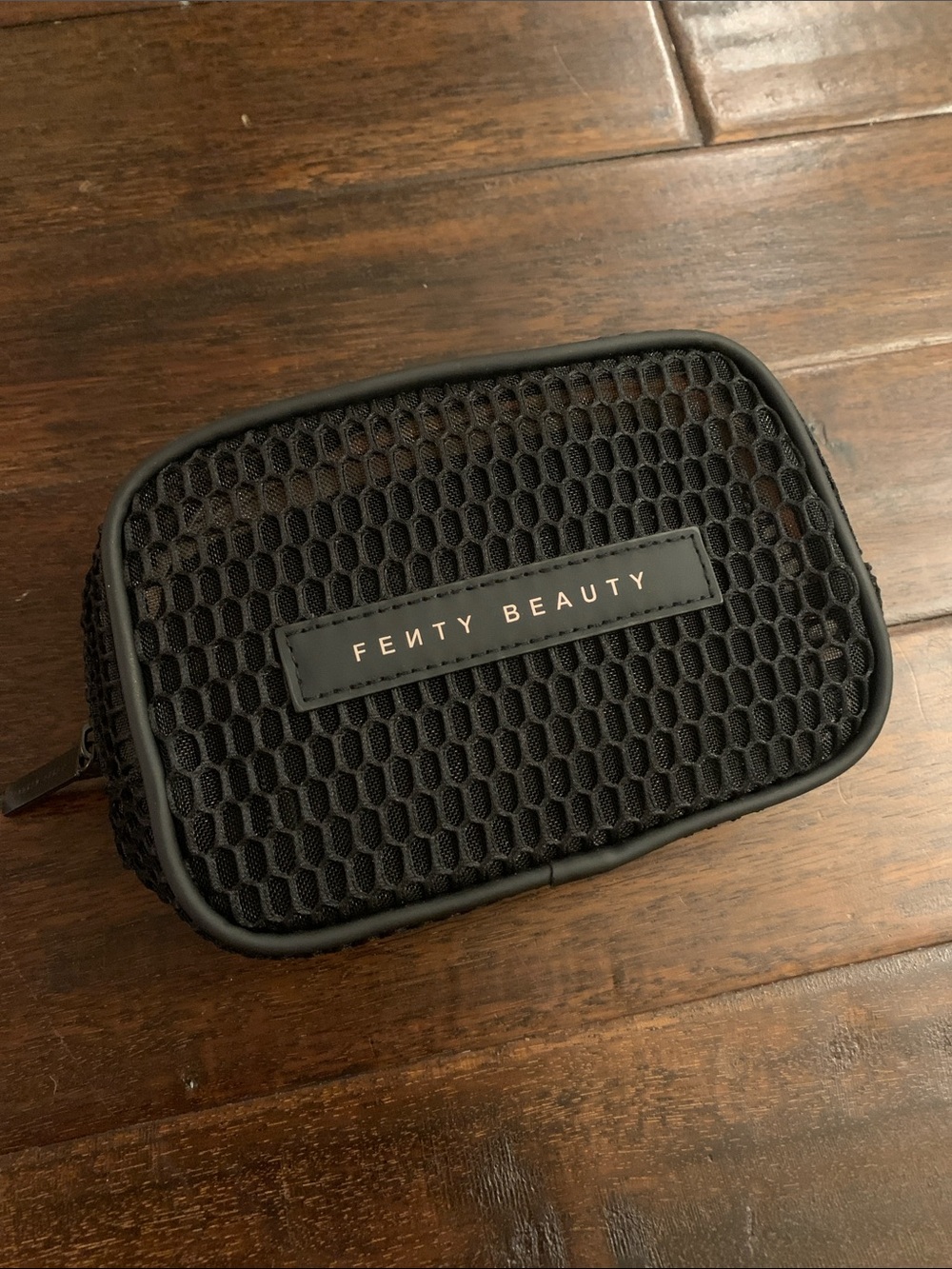 Fenty Beauty Black Mesh Cosmetic Pouch NEW NEVER USED
